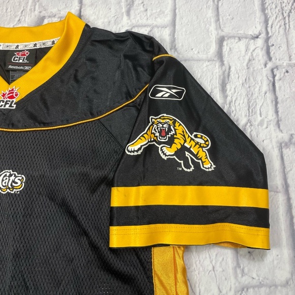 Hamilton Tiger Cats CFL Black & Gold Reebok Y2K Nylon Football Jersey Sz S - Picture 3 of 9